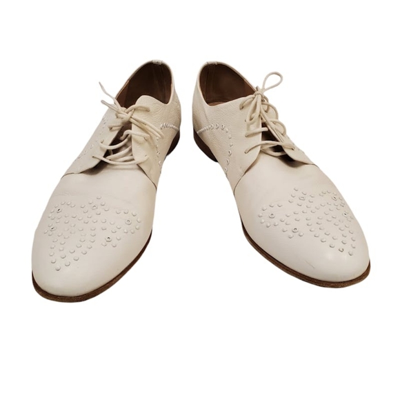 FRATELLI ROSSETTI White Leather Flats Size: 9.5 - Picture 2 of 4